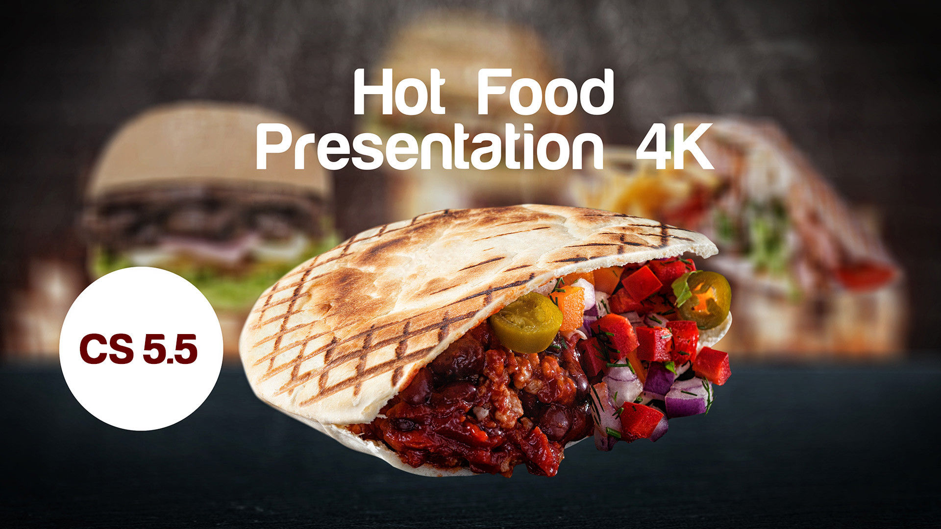 4K热食演示宣传介绍AE模板