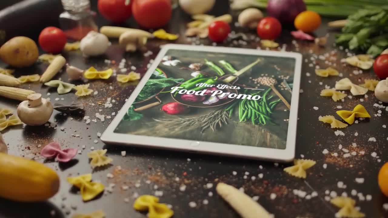 动态动画的食品促销AE模板