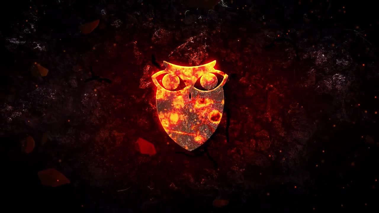 黑暗神秘的火焰徽标动画片头AE模板