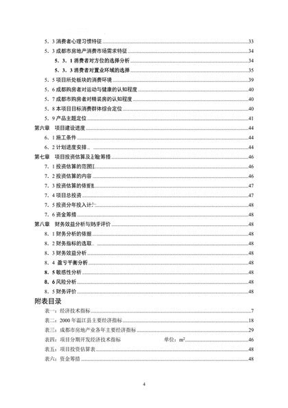 成都建信·奥林匹克花园项目可行性word模板