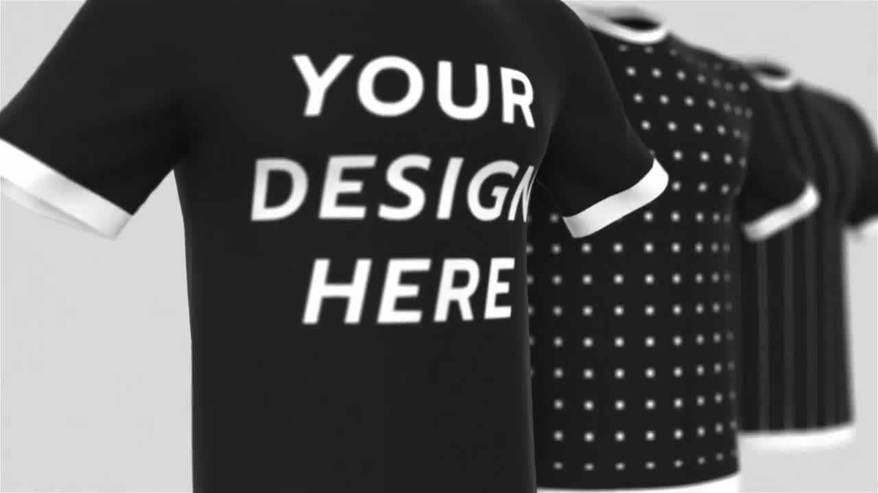炫酷的T恤样机宣传介绍AE模板