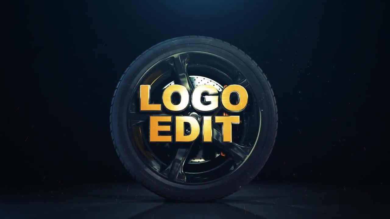 震撼炫酷3D汽车轮胎logo特效动画AE模板