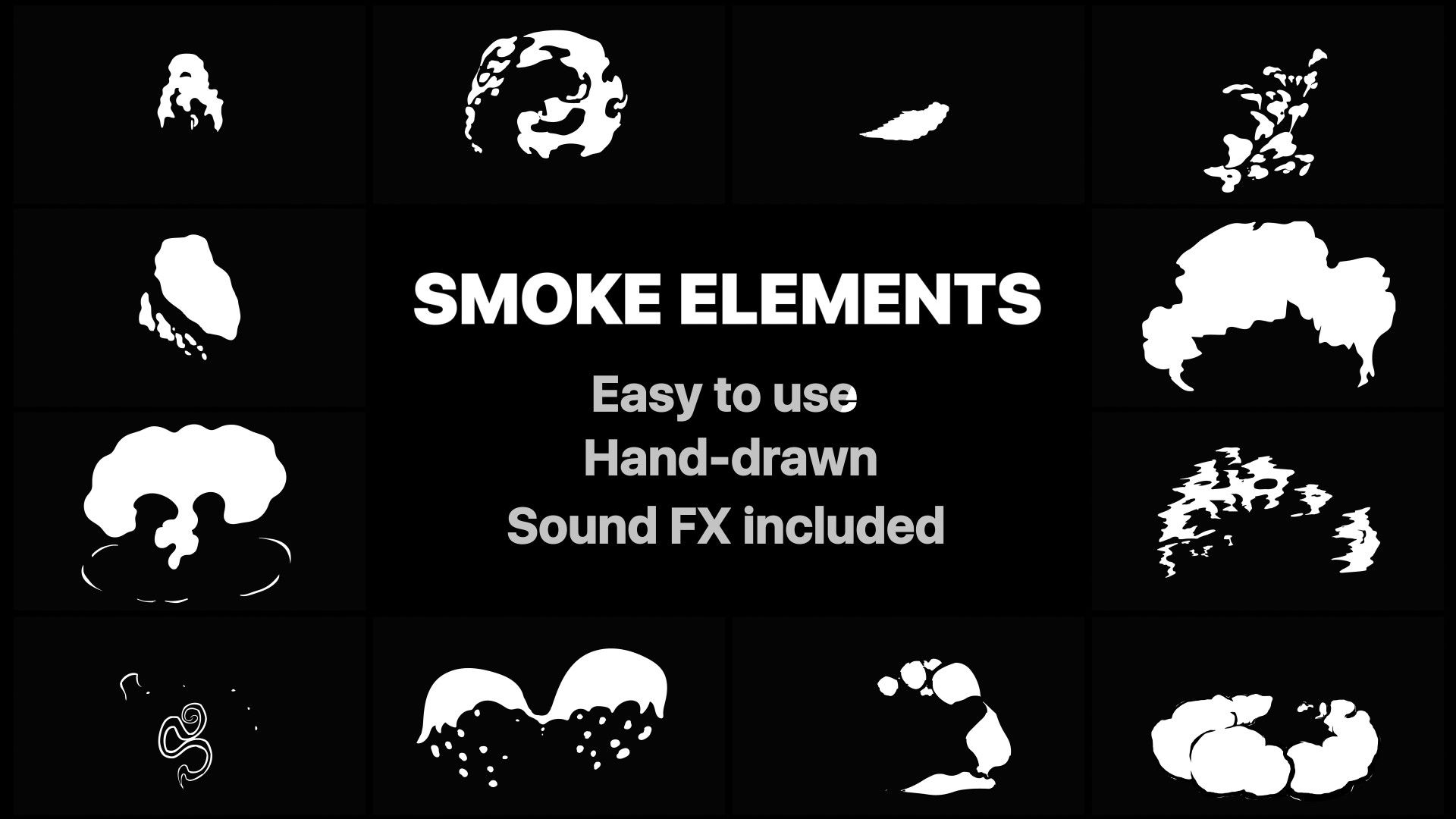 炫酷的2DFX烟雾元素动画AE模板
