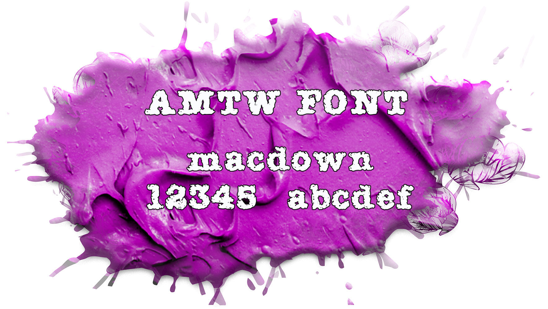 AMTW打字机粗体创意字体 for mac
