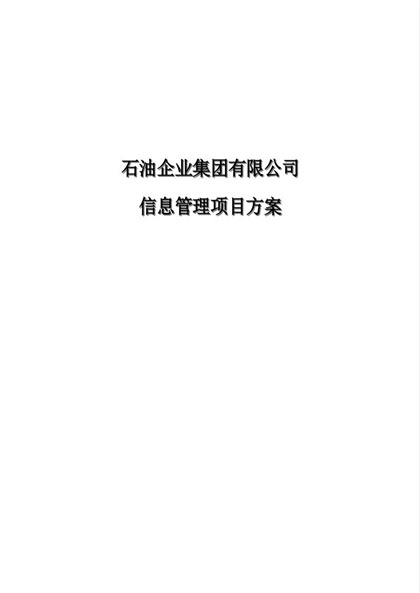 石企有限公司信息管理项目方案Word模板