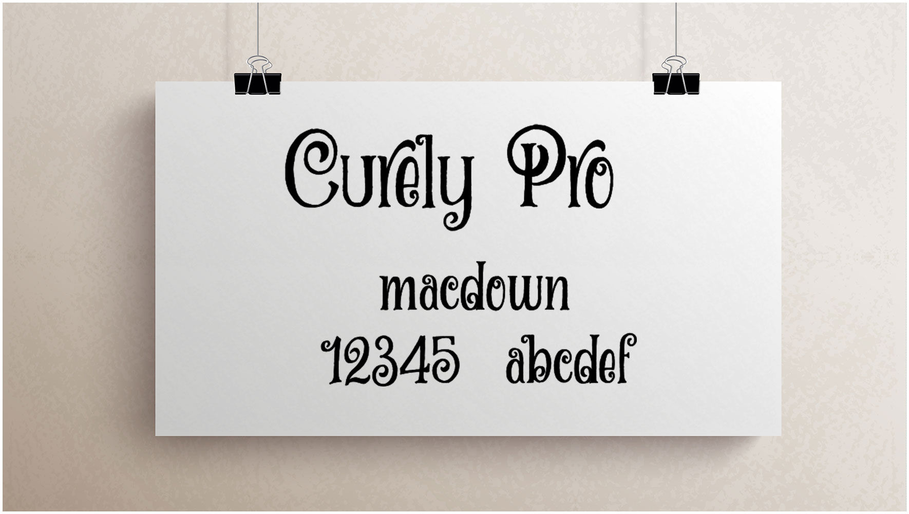 可爱的花式字母字体Curely Pro