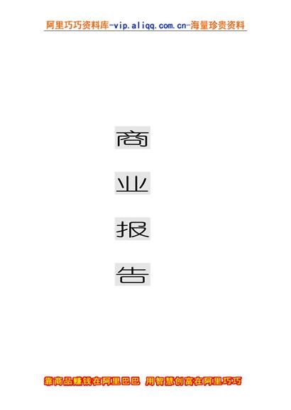 商业计划书8word模板