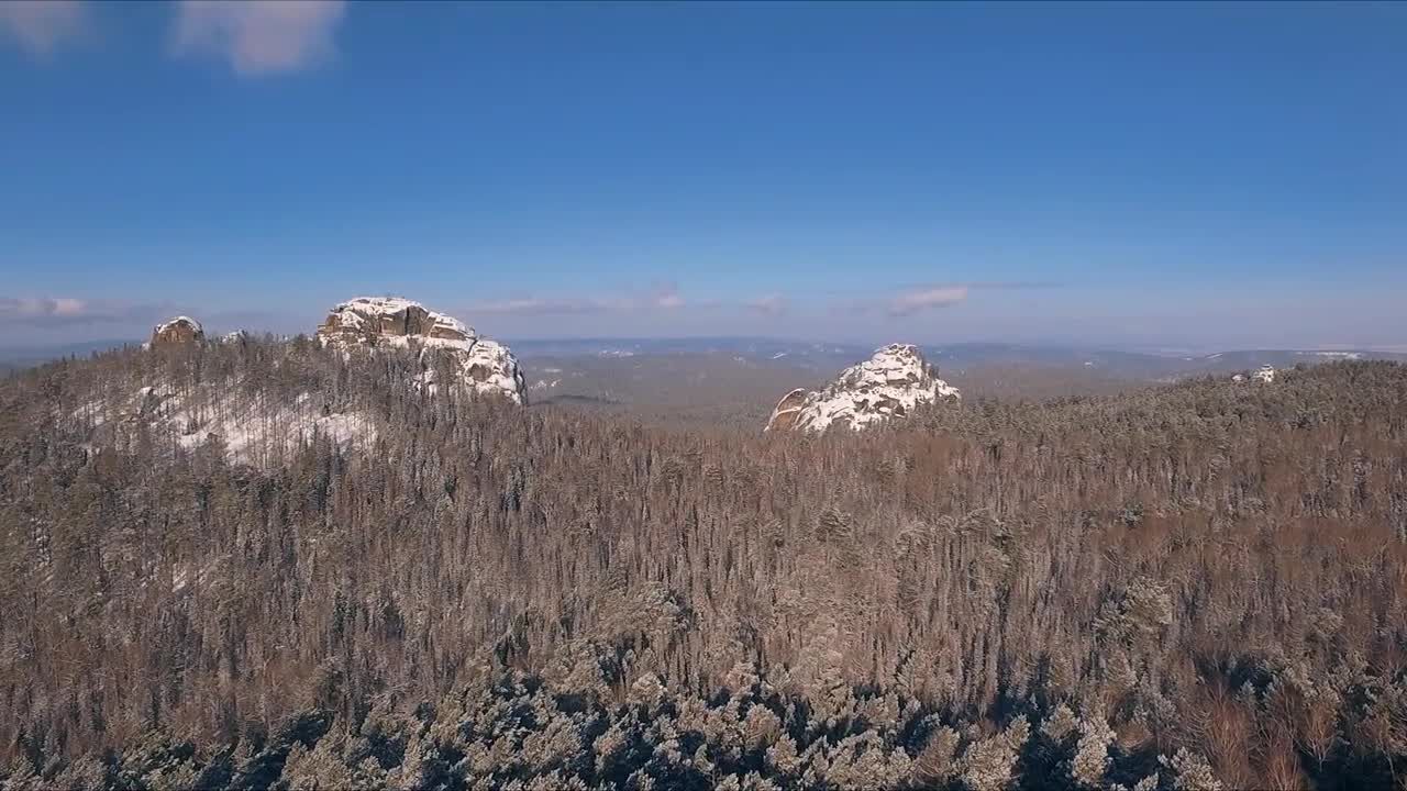 冬季雪花降落风景视频特效