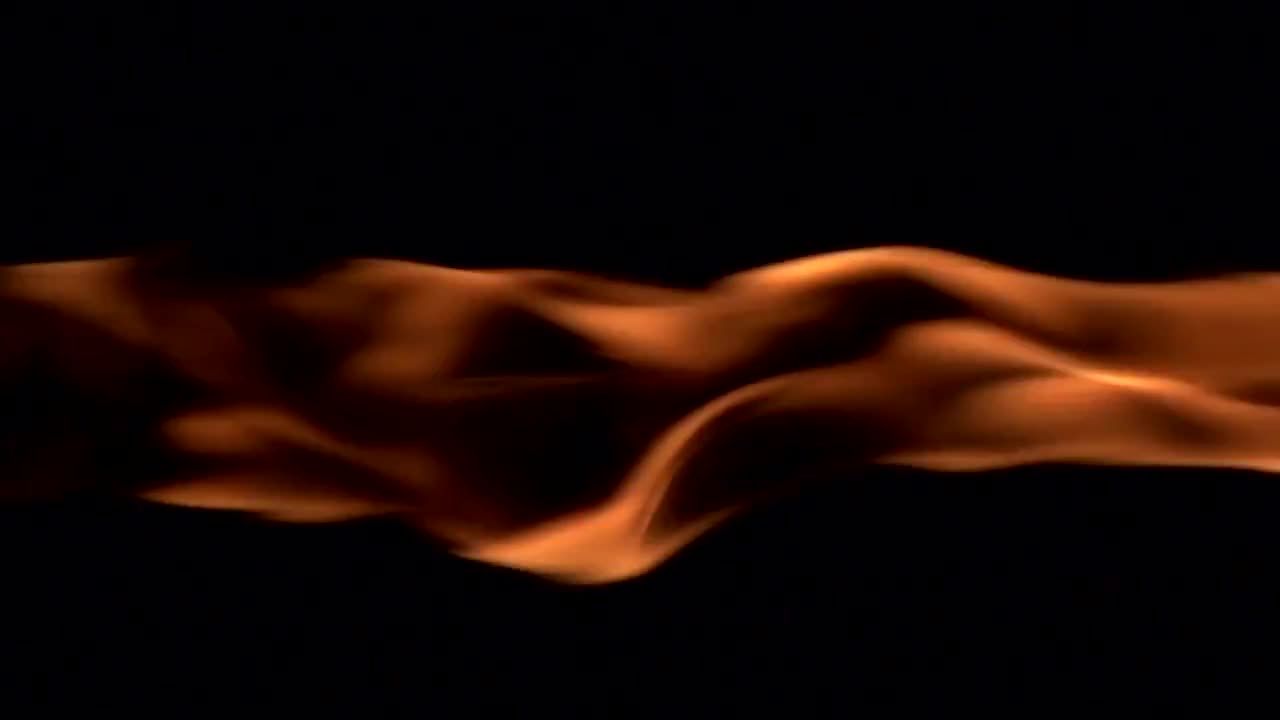 黑色背景上燃烧的喷气火焰视频素材