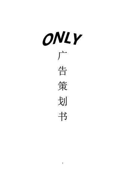 ONLY广告策划案word模板