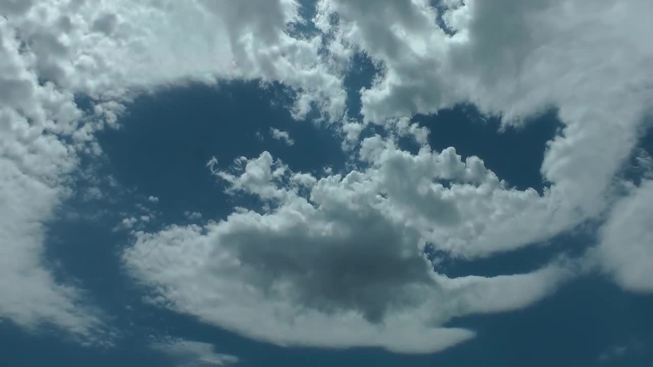 天空上蓬松的云视频素材