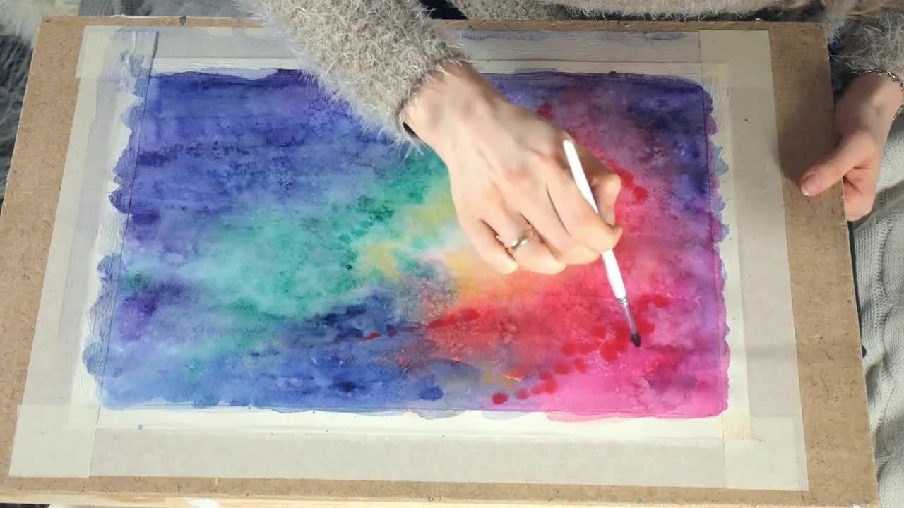 绘画用水彩视频