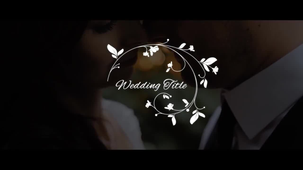 10组华丽优雅全屏标题动画婚礼片头展示AE模板