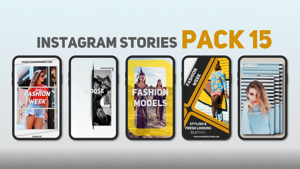 5个Instagram故事介绍AE模板