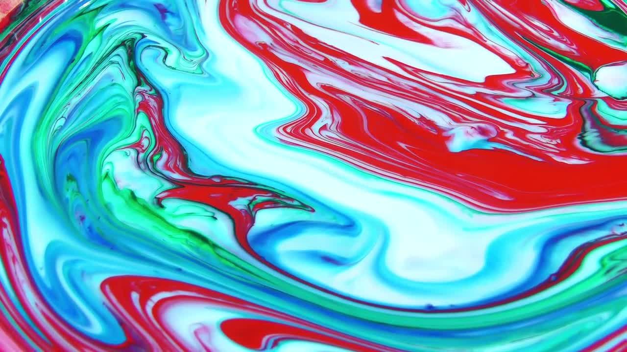 彩色液体涂料扩散动画素材