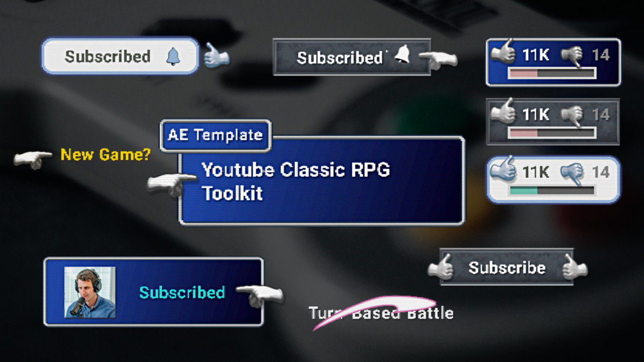 YouTube频道工具包AE模板