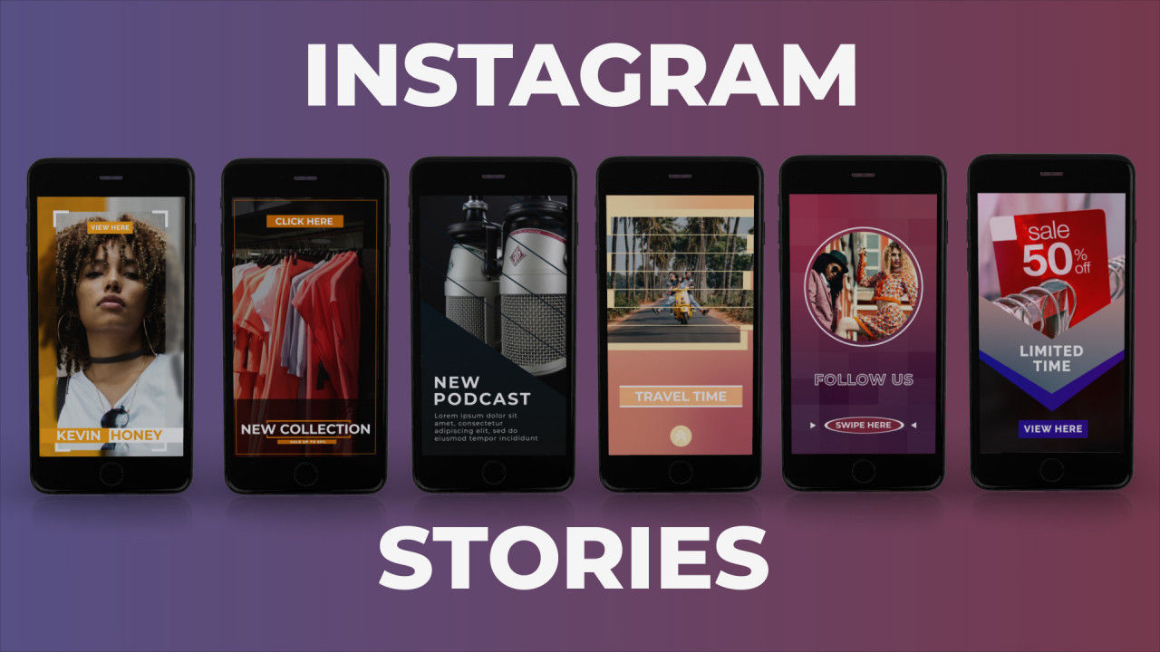 6个优雅的Instagram故事AE模板