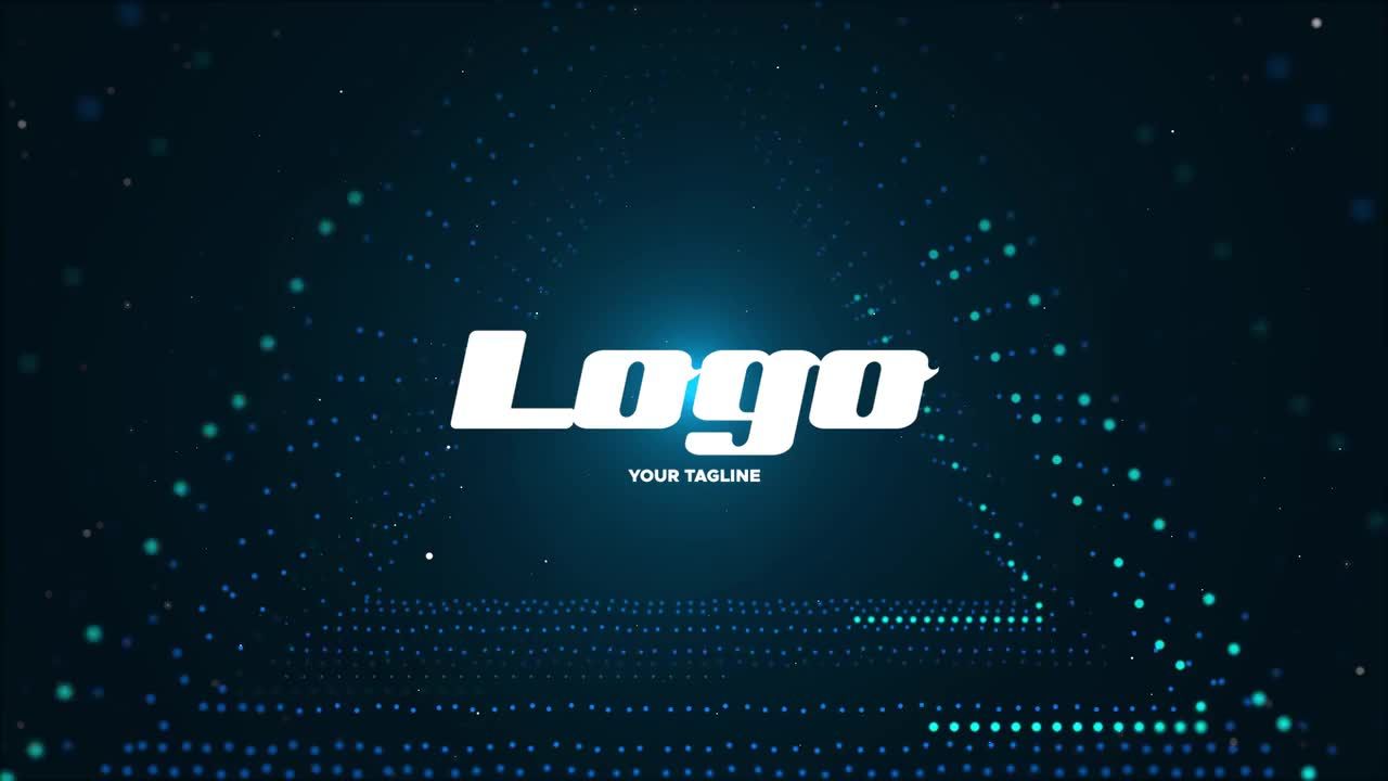 科技信息数据代码LOGO标志AE模板
