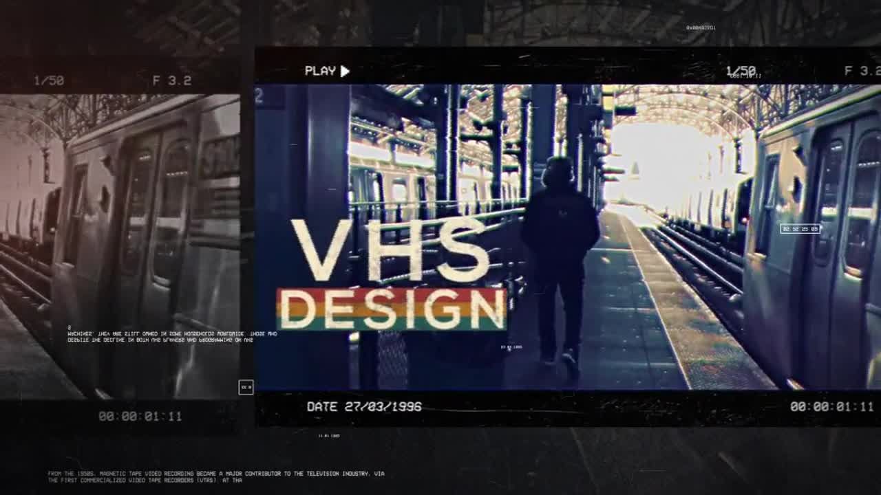 酷炫动感的VHS录像风格AE模板