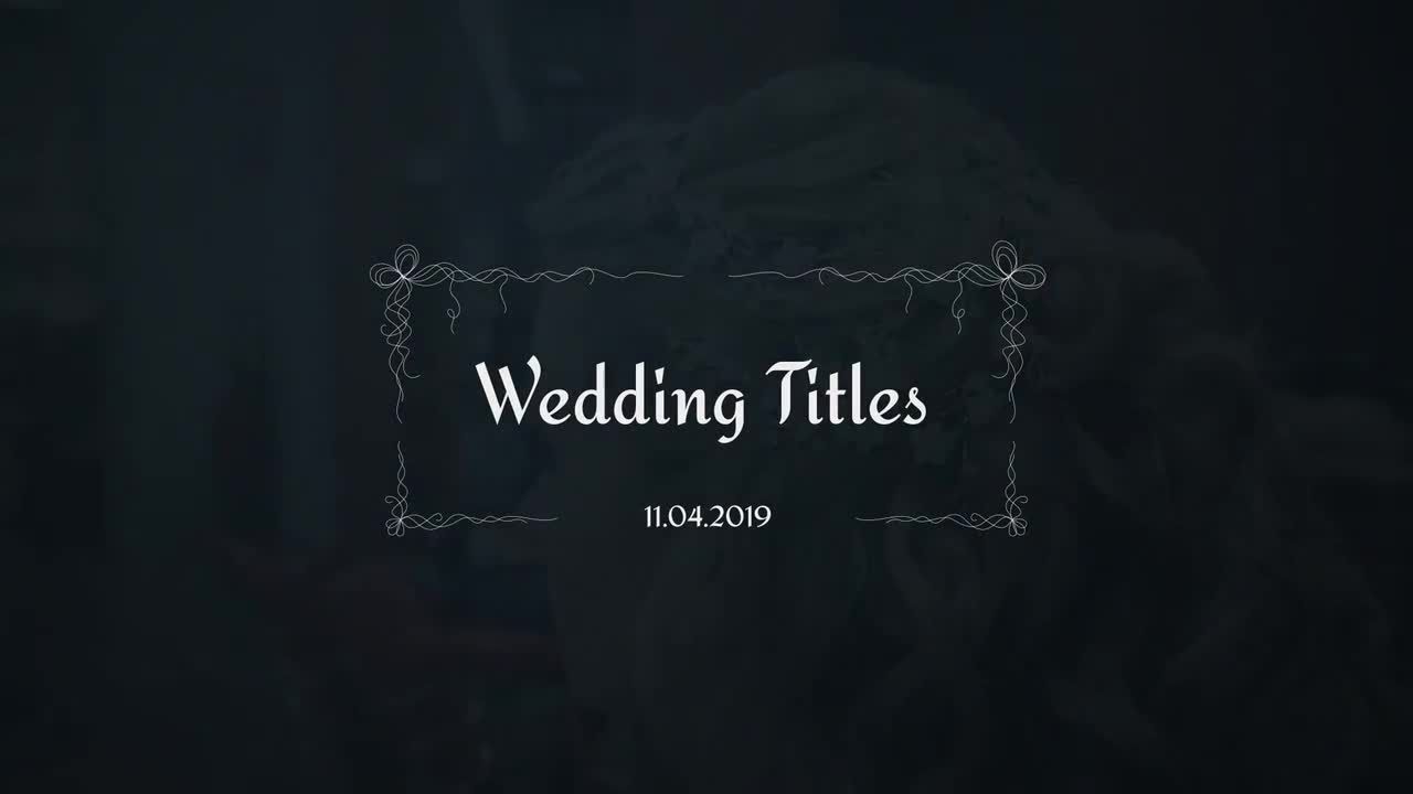 12组浪漫婚礼展示视频标题字幕AE模板