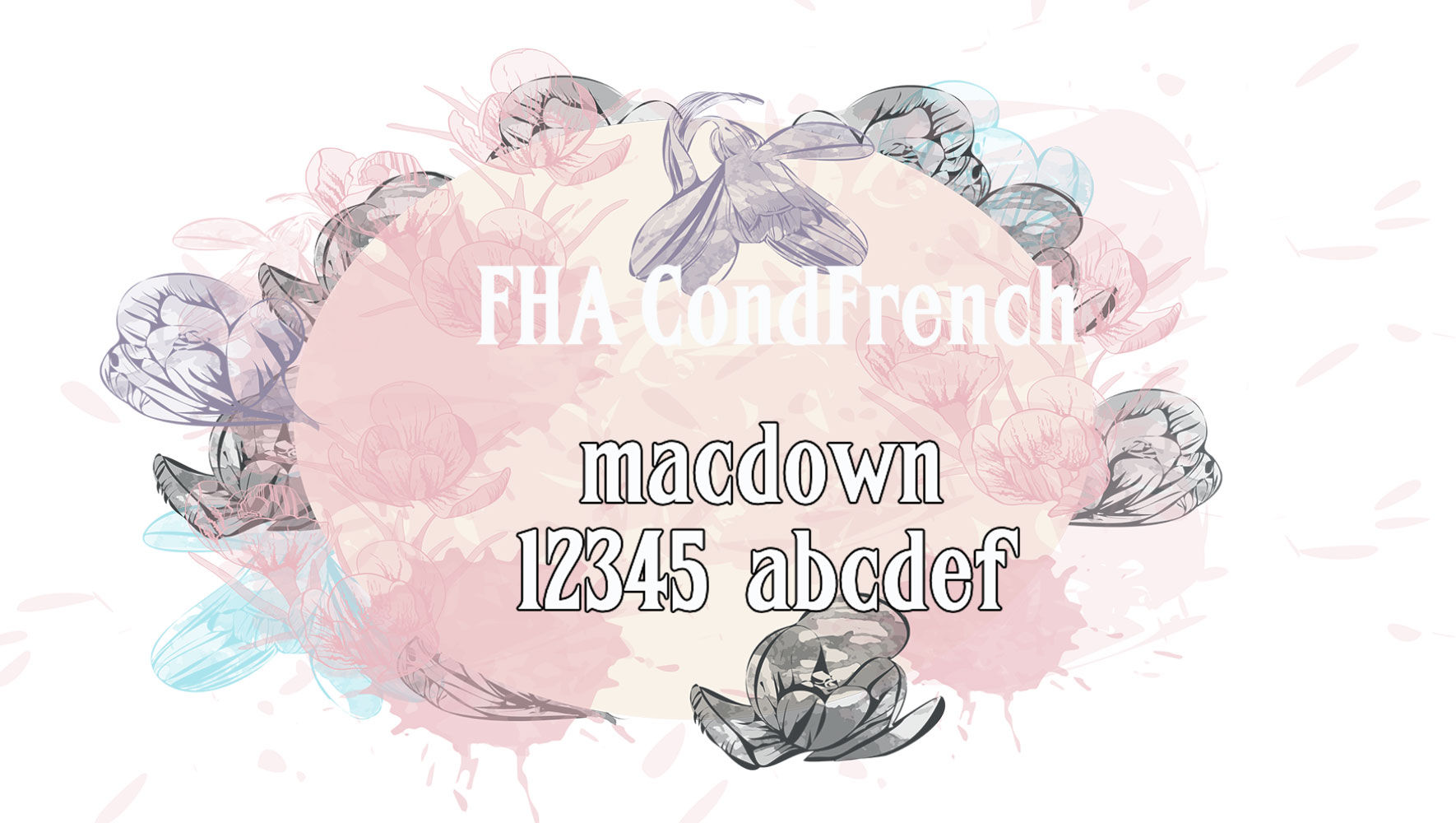 优雅整齐的衬线字体FHA Condensed French