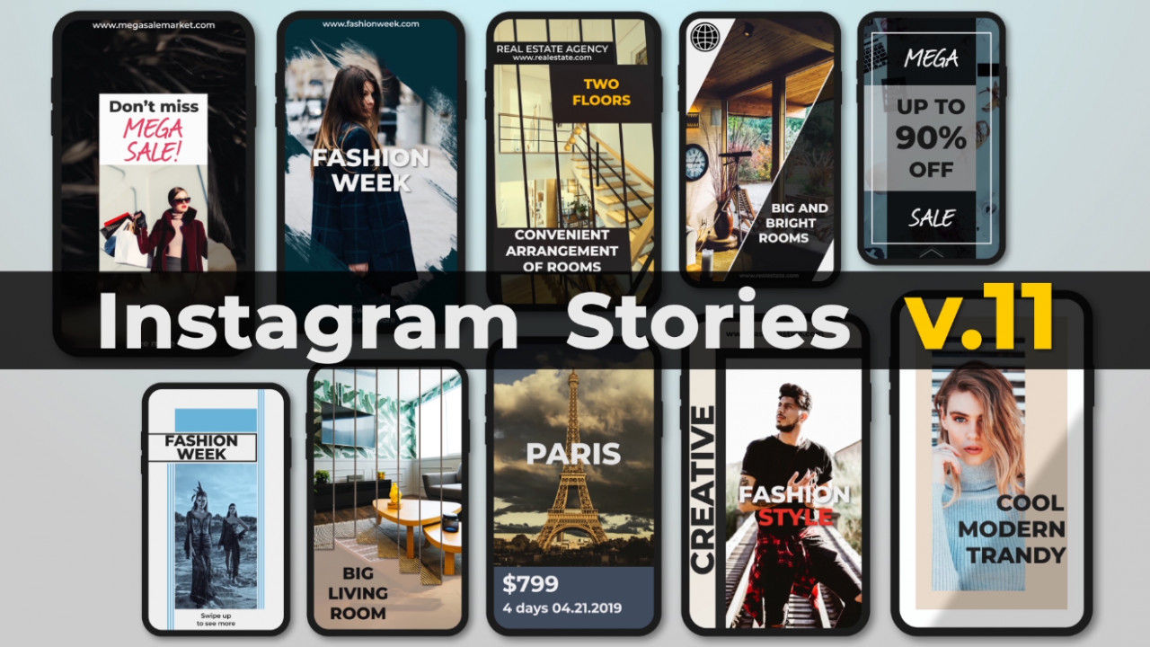 Instagram帐户故事创建AE模板