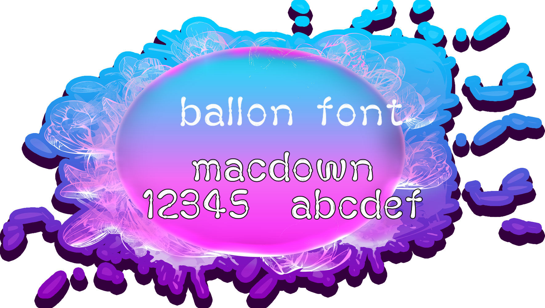 可爱Ballon英文字体