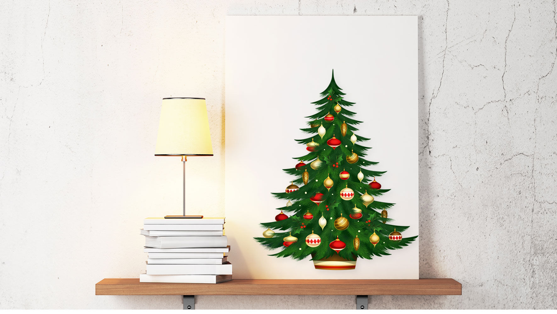 挂满精美装饰品的圣诞树免抠素材