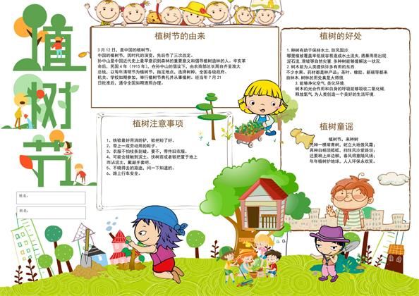 3.12植树节注意事项word手抄报