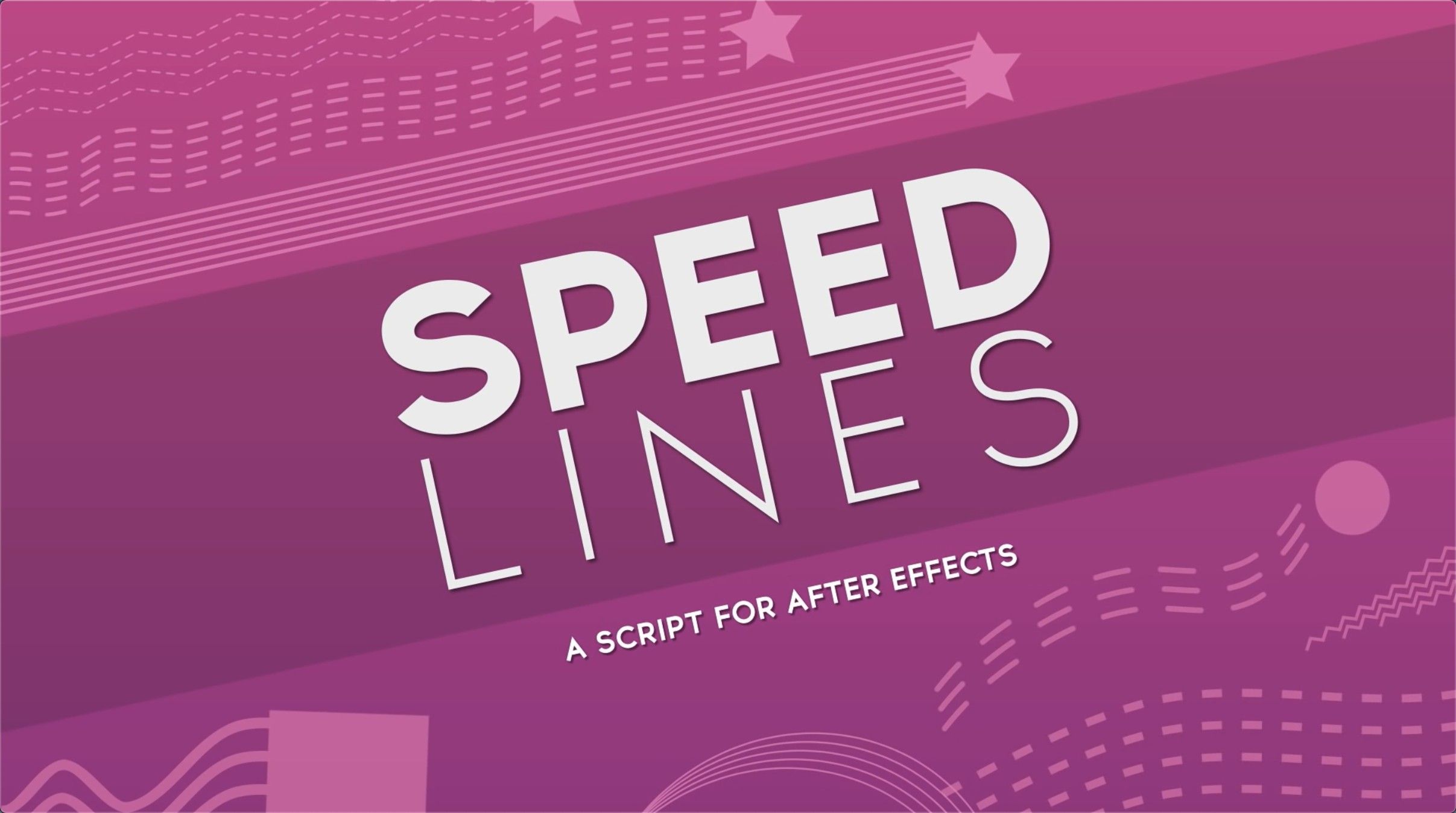 Aescripts Speed Lines for mac(线条拖尾效果MG动画制作AE脚本)