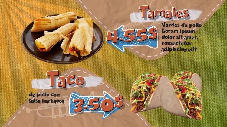 墨西哥菜单AE模板