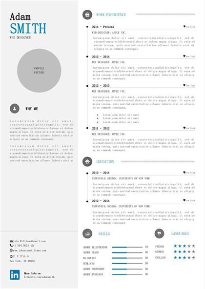 高端大气英文简历Word模板