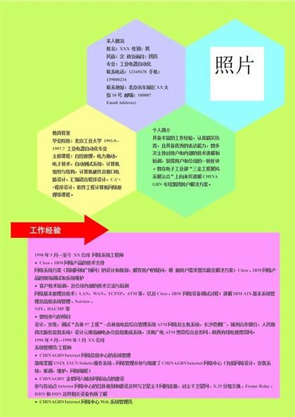 网络系统工程师简历word模板