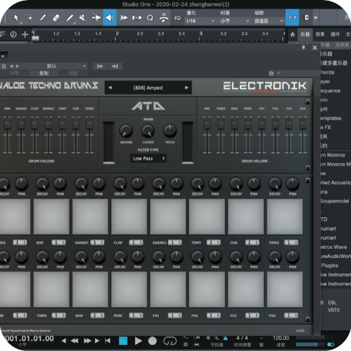 Electronik Sound Lab Analog Techno Drums for Mac(鼓机音源插件) 