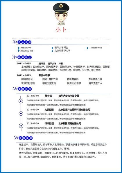 国际金融精算师简历word模板