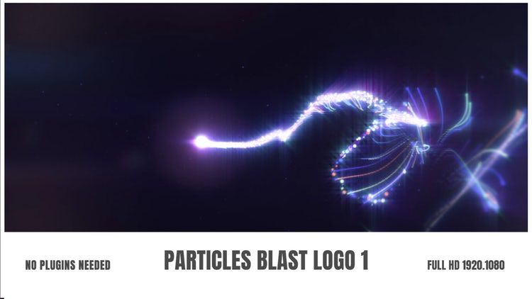 粒子冲击波徽标是一种非凡的AE模板