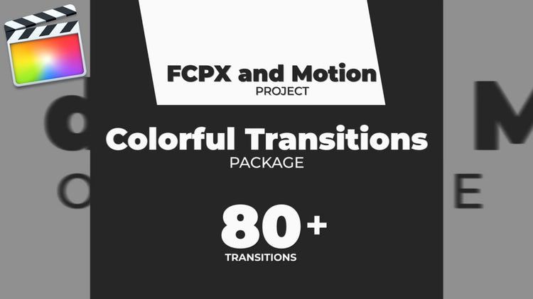色彩缤纷的过渡包简单的动画Fcpx模板