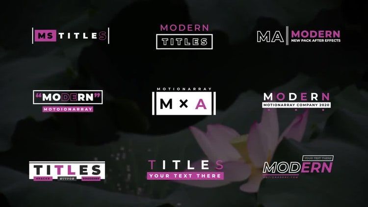 9个现代简洁的全屏标题动画AE模板