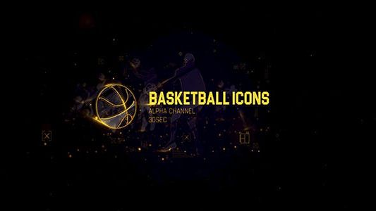 篮球图标高清视频素材