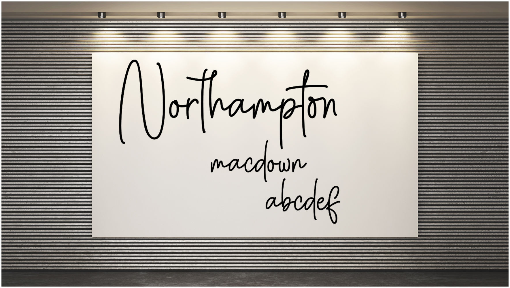 Northampton签名字体