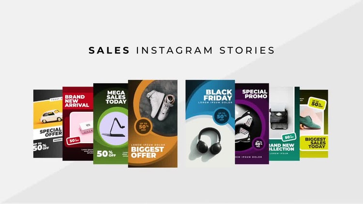 8个设计时尚销售Instagram故事fcpx模板