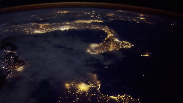 地球俯瞰意大利到亚洲夜景mac视频屏保