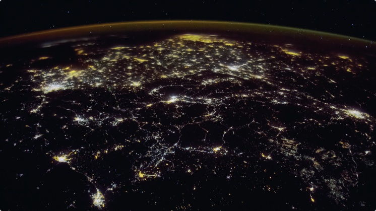 地球俯瞰中国夜景mac视频屏保