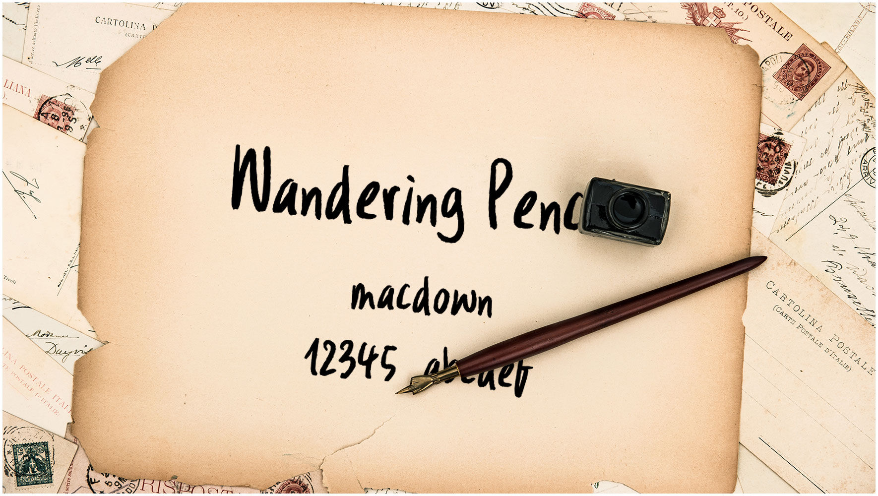 Wandering Pencil手工字体