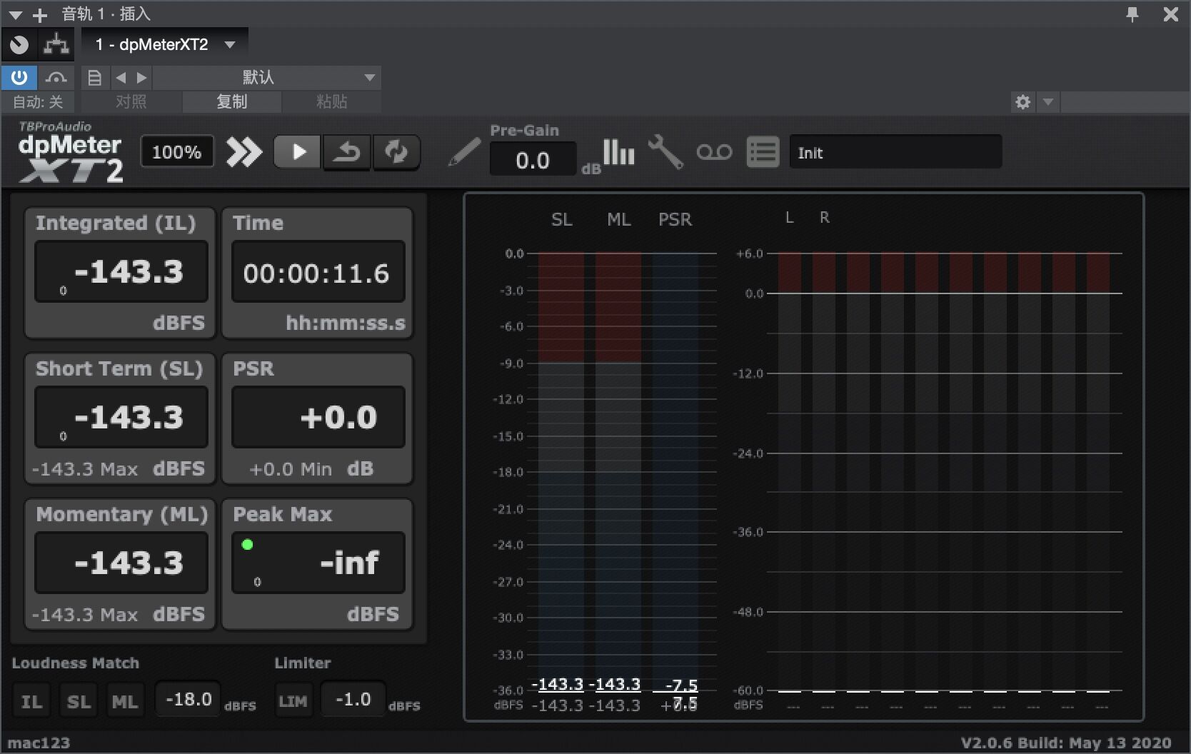 TBProAudio dpMeterXT3 for Mac(响度数据测量工具)