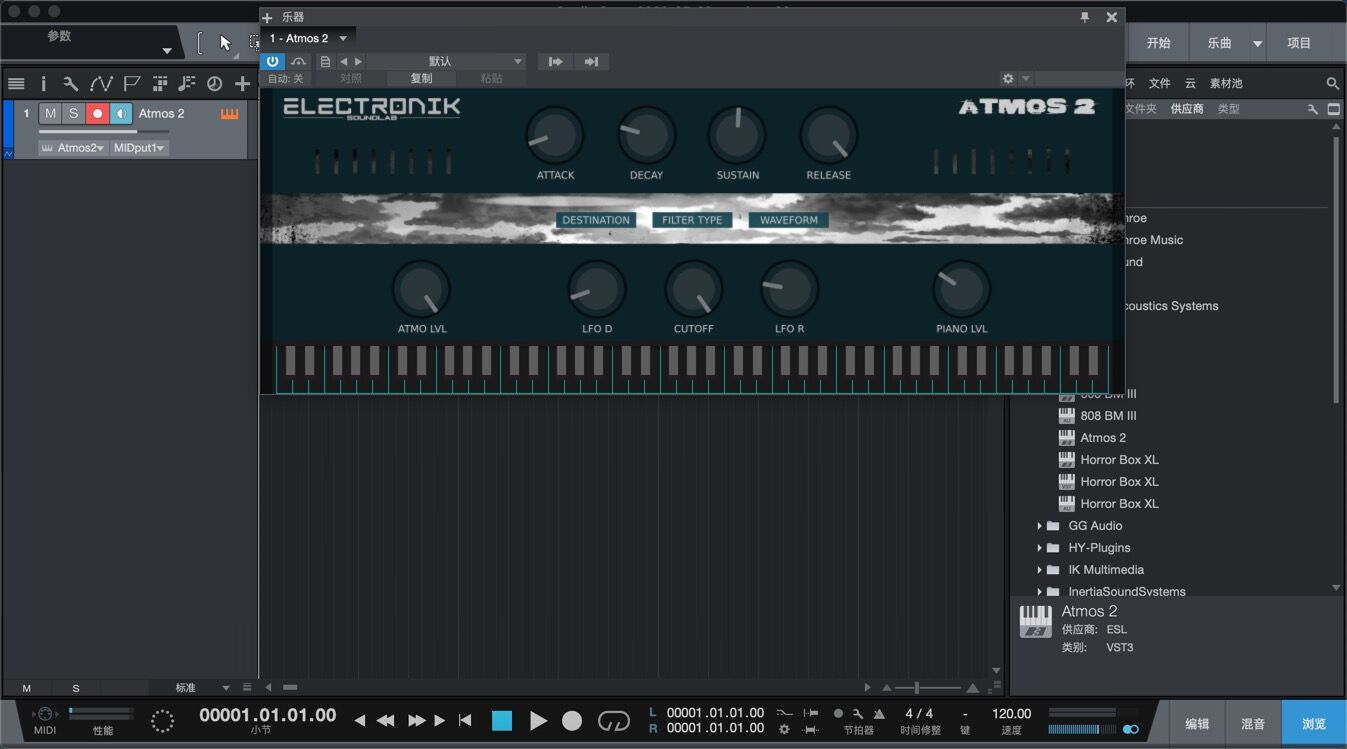 Electronik Sound Lab Atmos 2 for Mac(钢琴乐器插件)