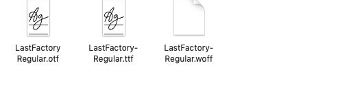 Last Factory手绘风格Mac字体包