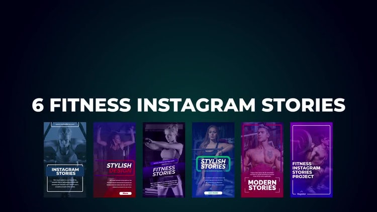 6个健身Instagram故事AE模板