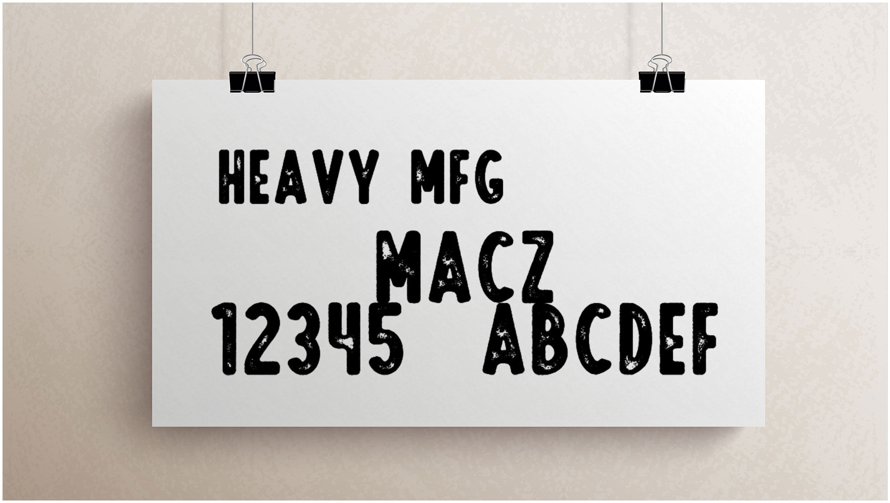 复古无衬线字体HeavyMFG