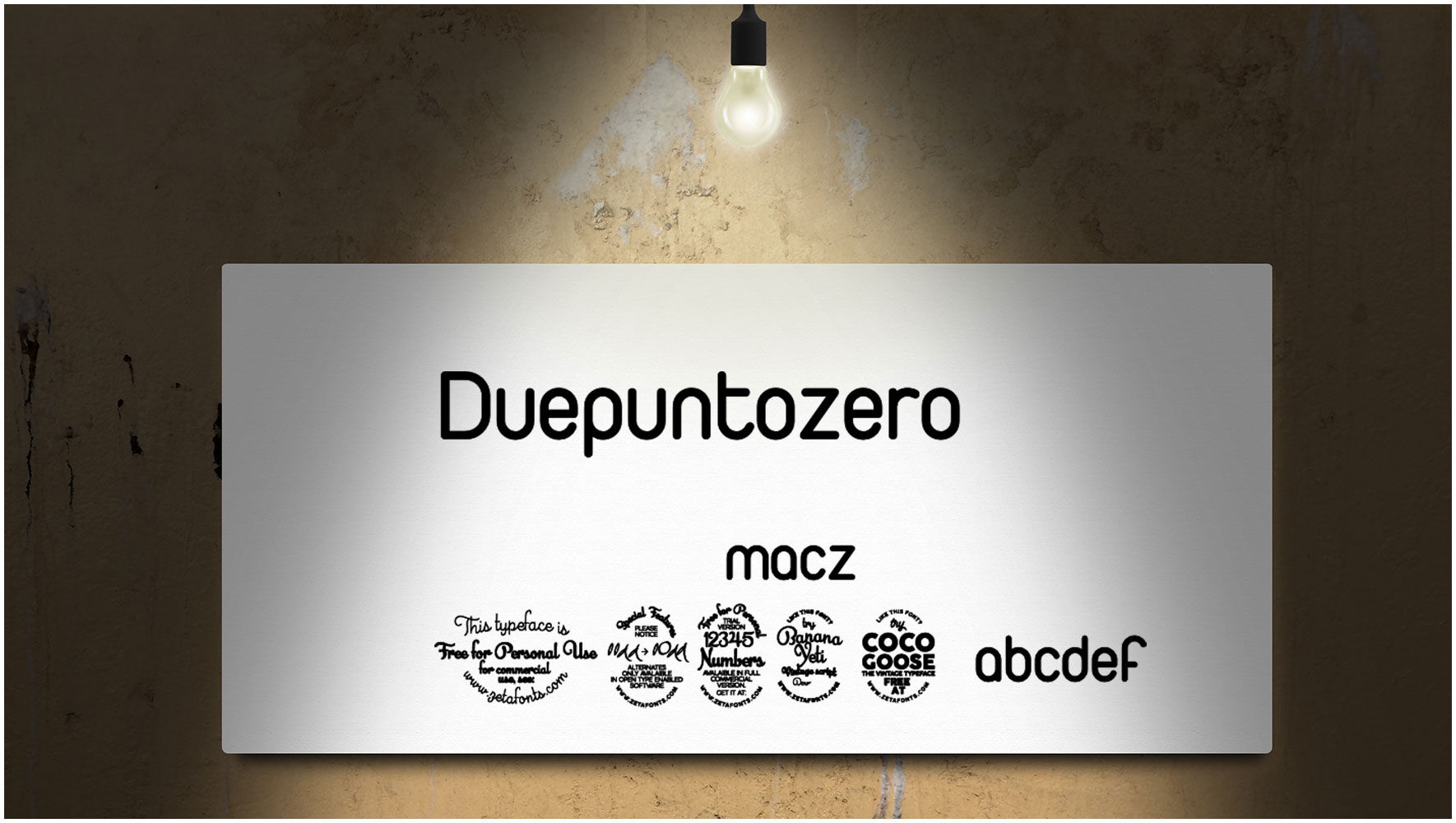 Duepuntozero现代圆形无衬线字体 for mac